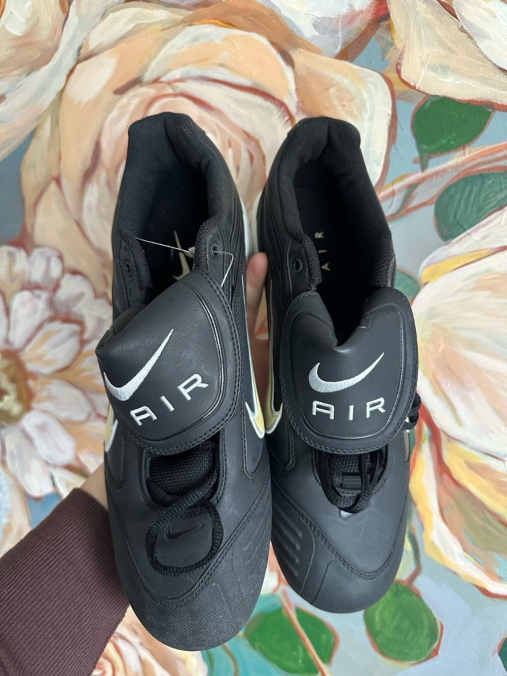 Nike Black and White AIR Cleats